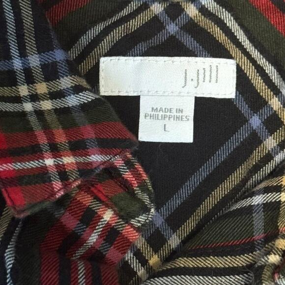 J.Jill Plaid Button-Front Tunic Size L - Picture 5 of 8